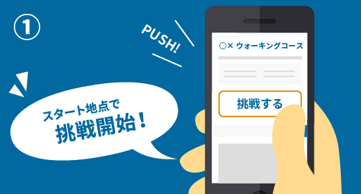 スタート地点で挑戦開始！